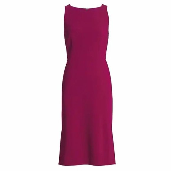 MAXMARA Wool Blend Sheath Dress w Side Slit - Picture 2 of 6